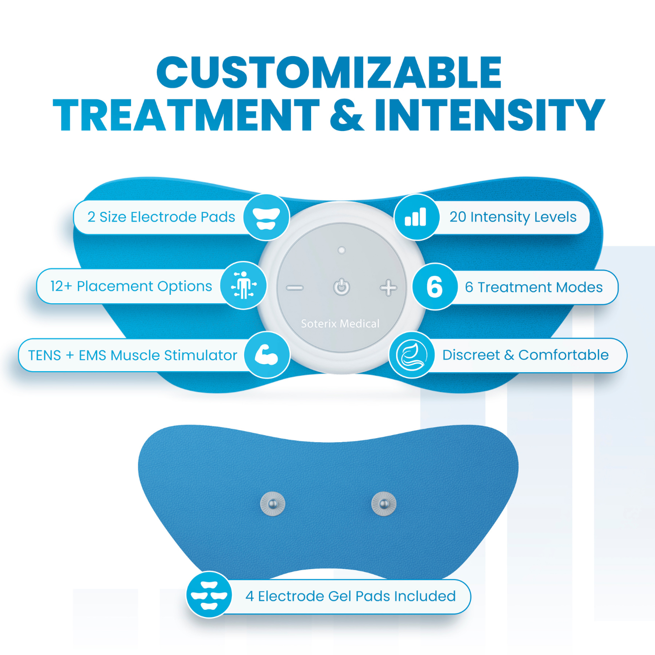 Soterix PainX TENS control diagram
